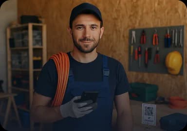 Digital business card for a electrician