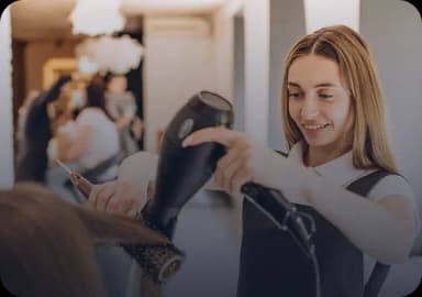 Digital business card for a hair stylist